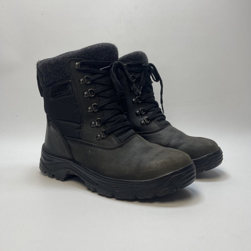 Olang Kursk Black Winter Boots w/ Spikes Sz 44 Side Zip Walking City Boots